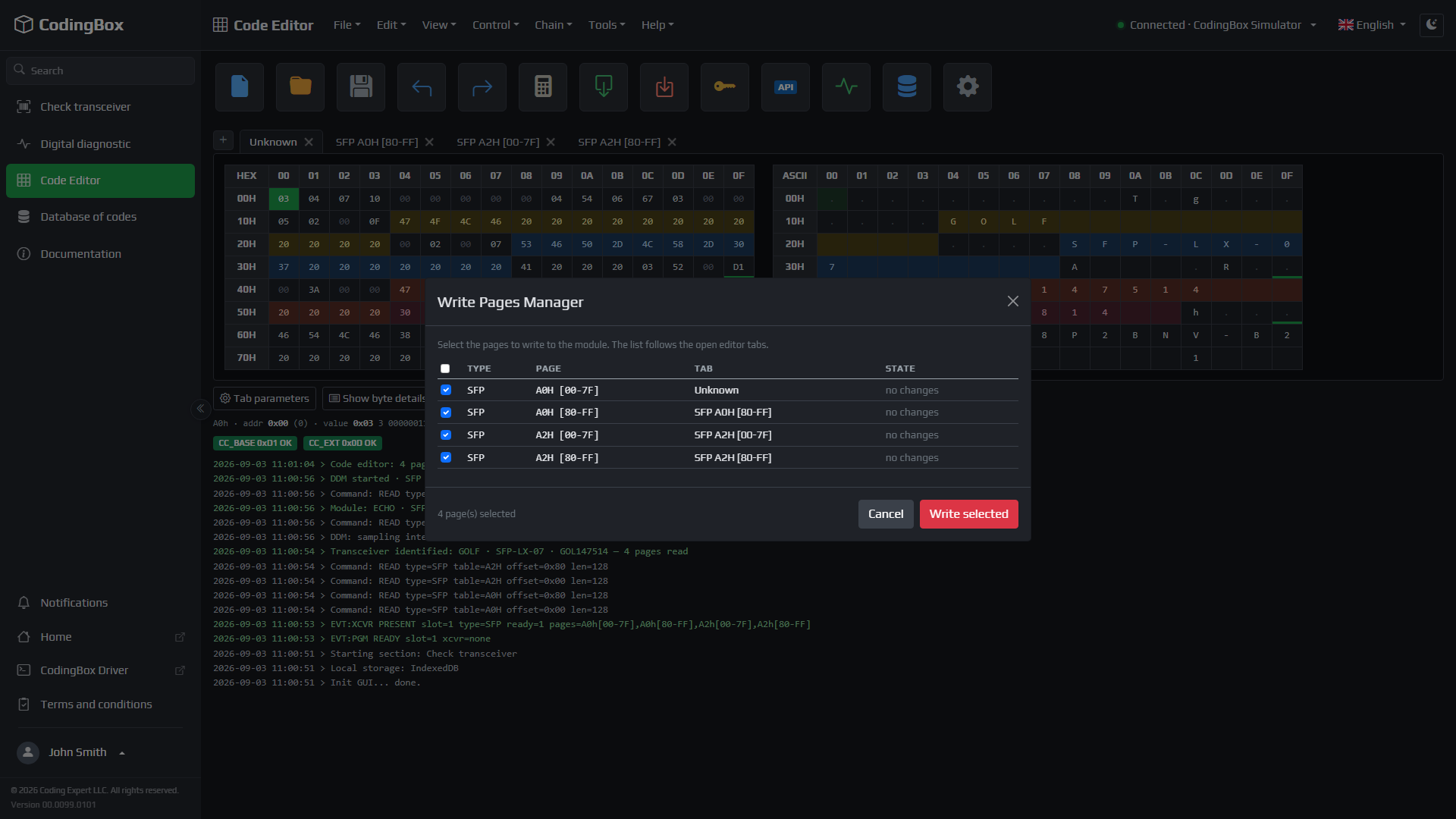 CodingBox — 选择要写入的页面
